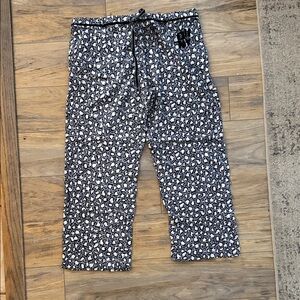 DKNY Black and White Patterned Pajama Pants